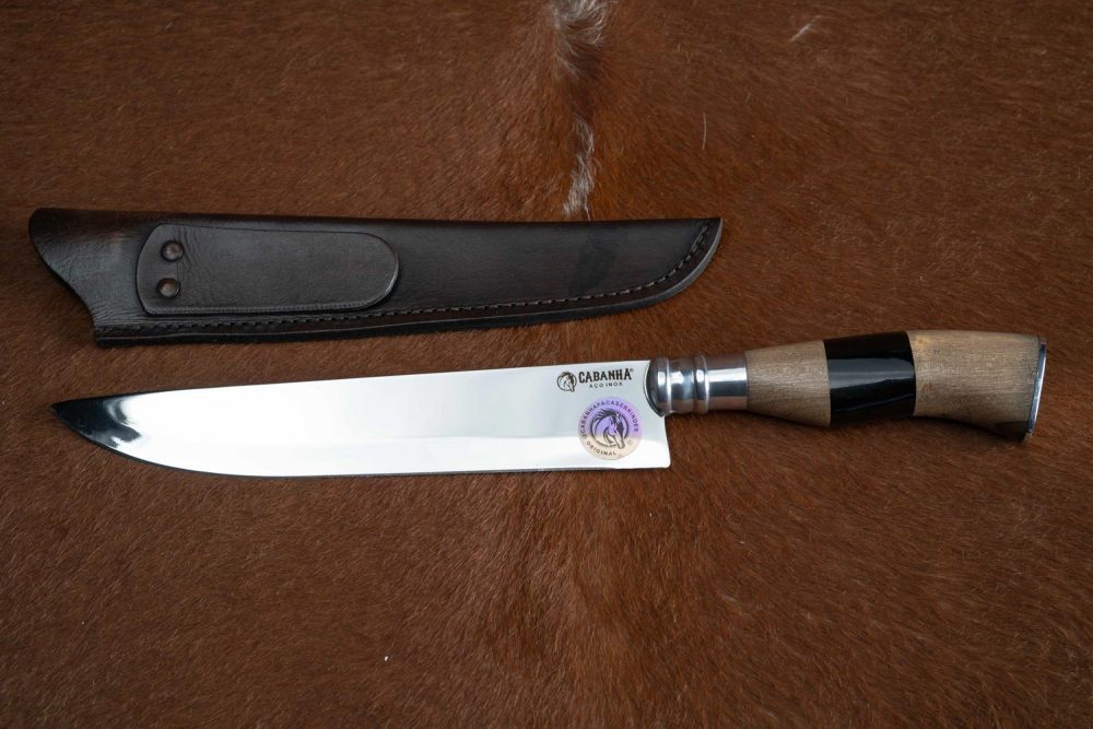 FACA SAL E BRASA MADEIRA E CHIFRE