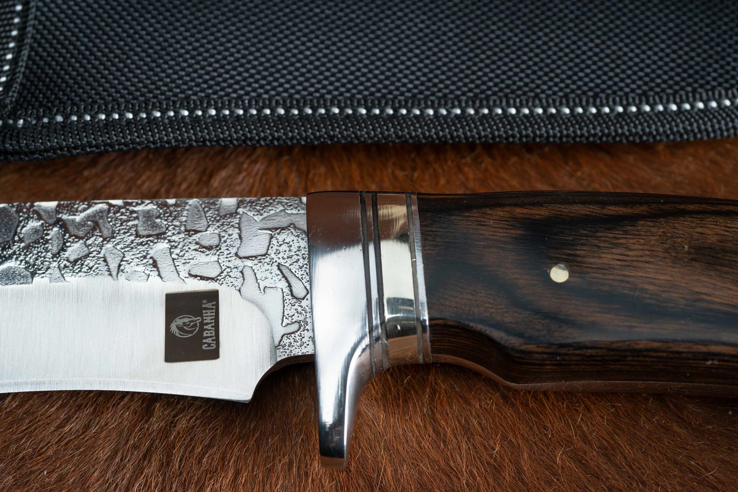 FACA CAÇA E PESCA BOWIE CABO MADEIRA - Imagem 2